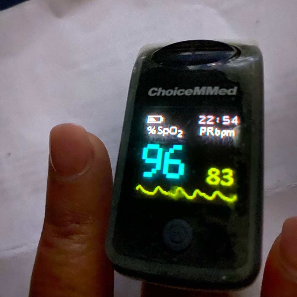 Black Health Monitoring Wearable with Vital Sign Display